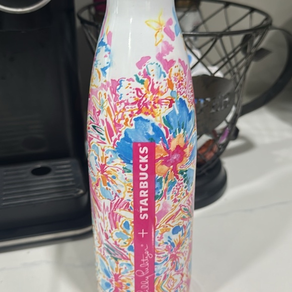 Lilly Pulitzer & Starbucks metal water bottle - Picture 1 of 1